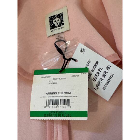 ANNE KLEIN OPEN FRONT NOTCH LAPEL BLAZER IN PINK NWT WOMEN'S SIZE PETITE LARGE - Picture 10 of 14